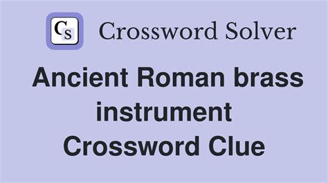 ancient instrument crossword